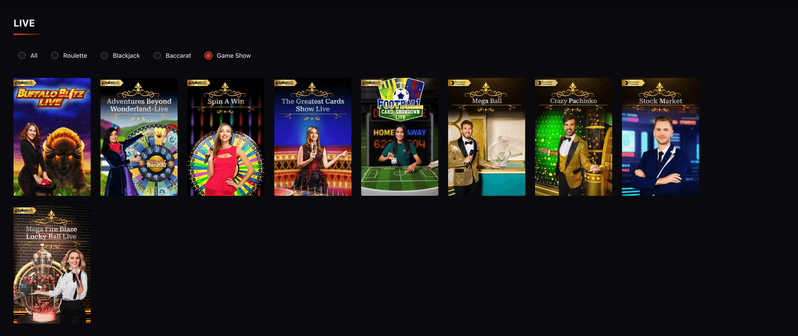Betsuna Casino game show
