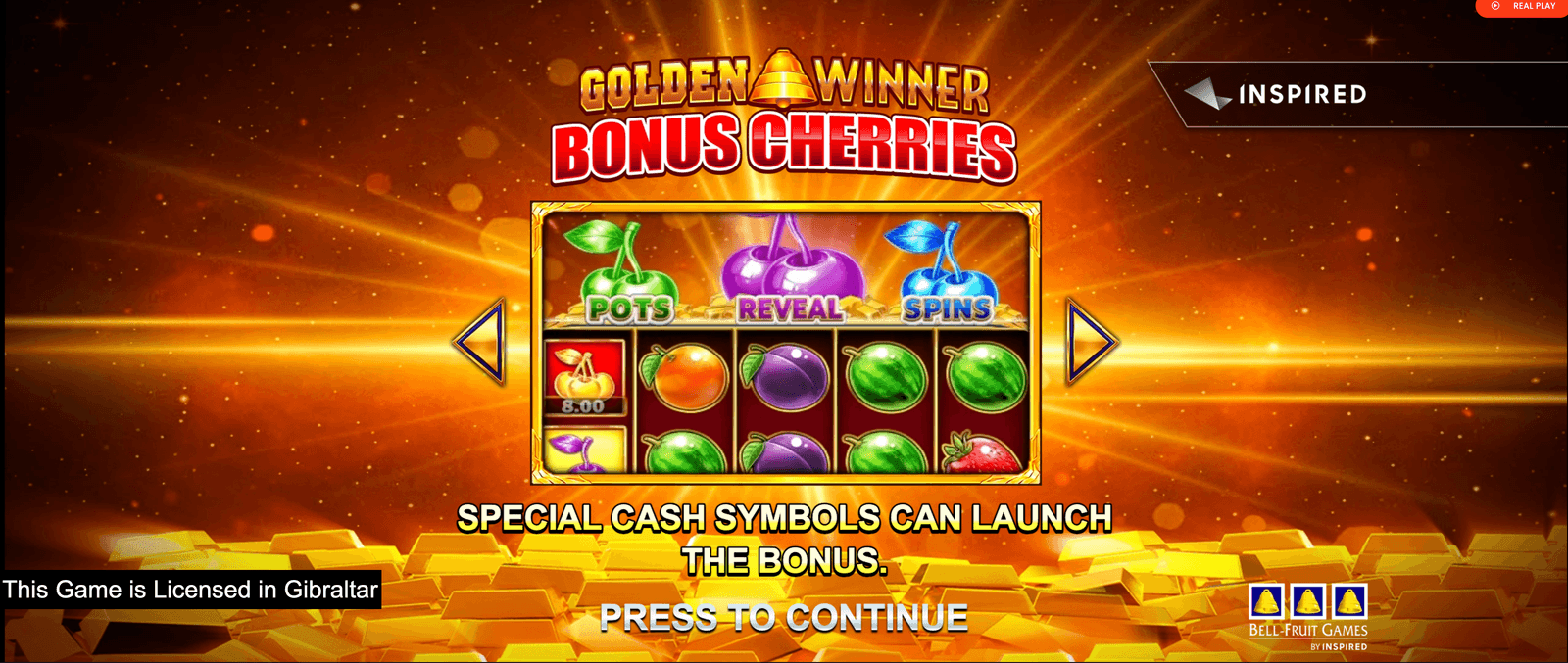 Betsuna Casino golden winner bonus cherry