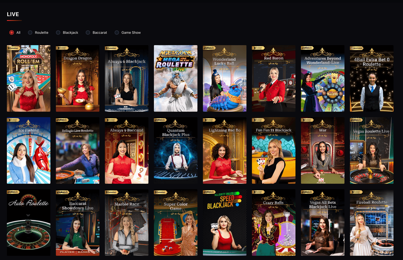 Betsuna Casino live casino