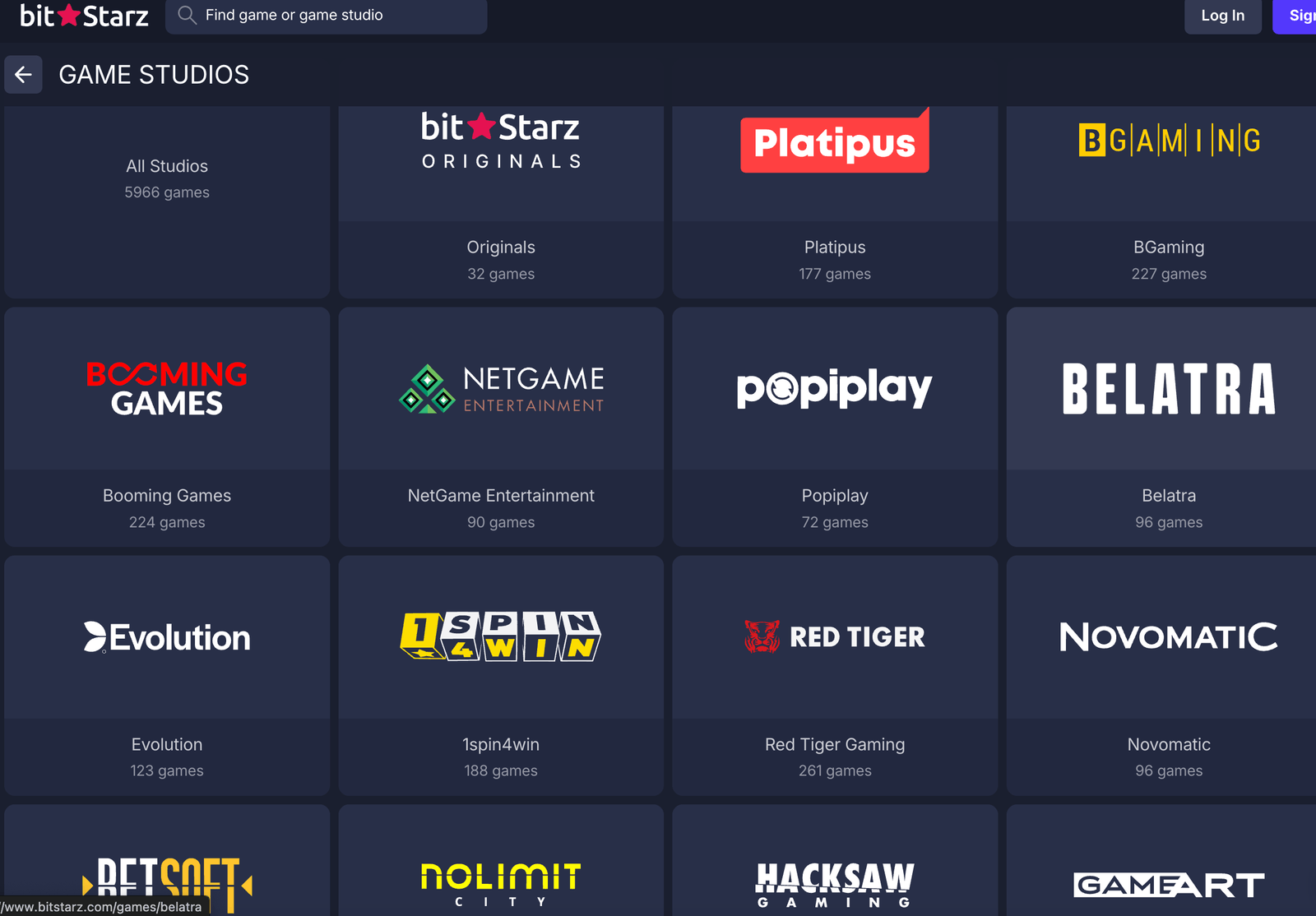 Bitstarz Casino providers