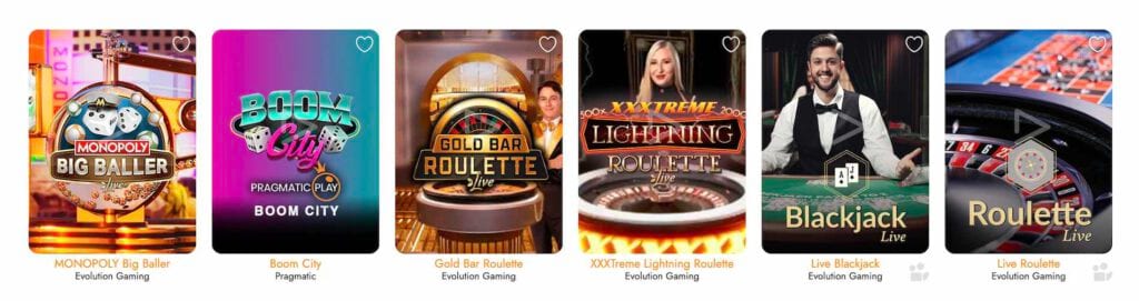 Casimba Casino table games