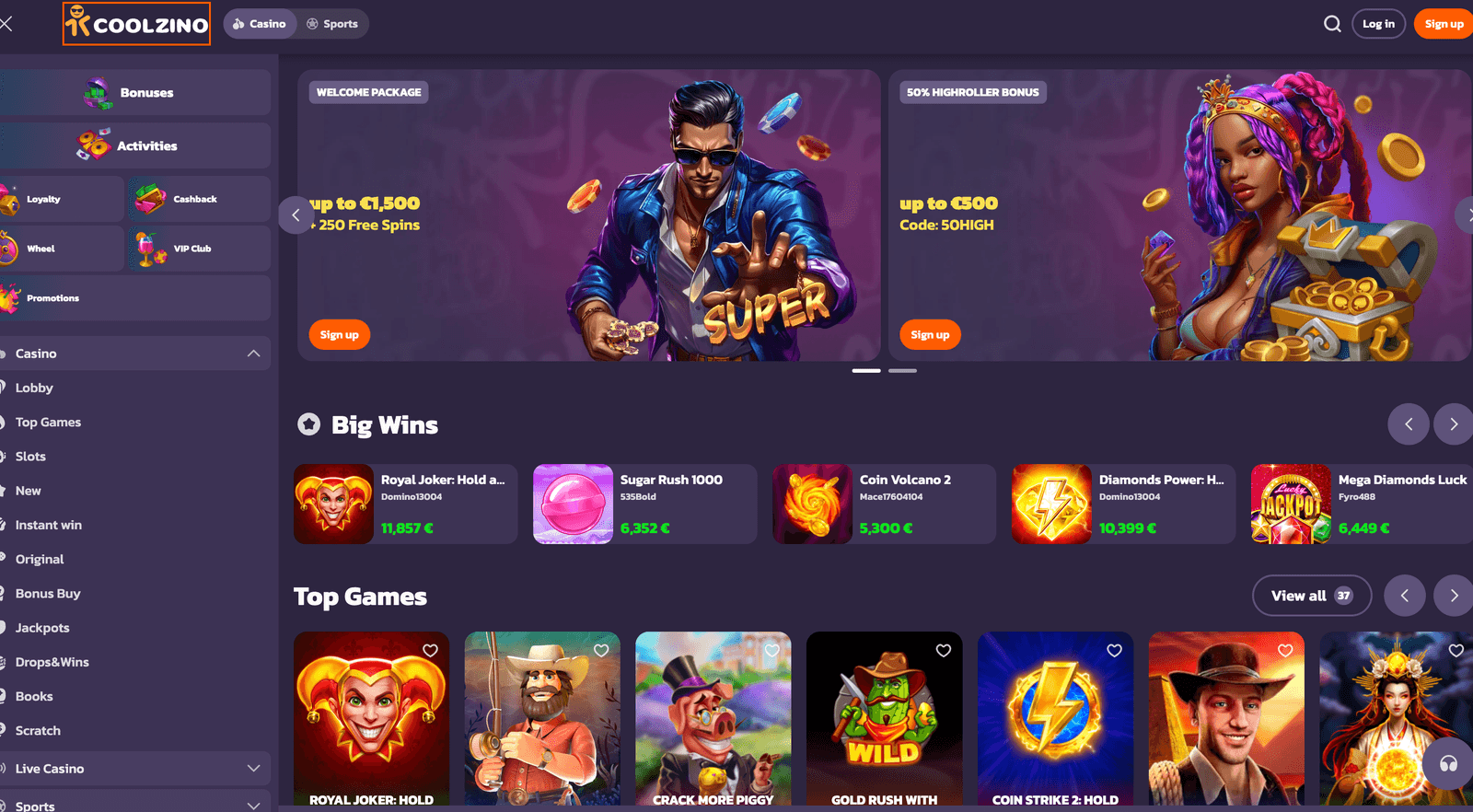 Coolzino casino online