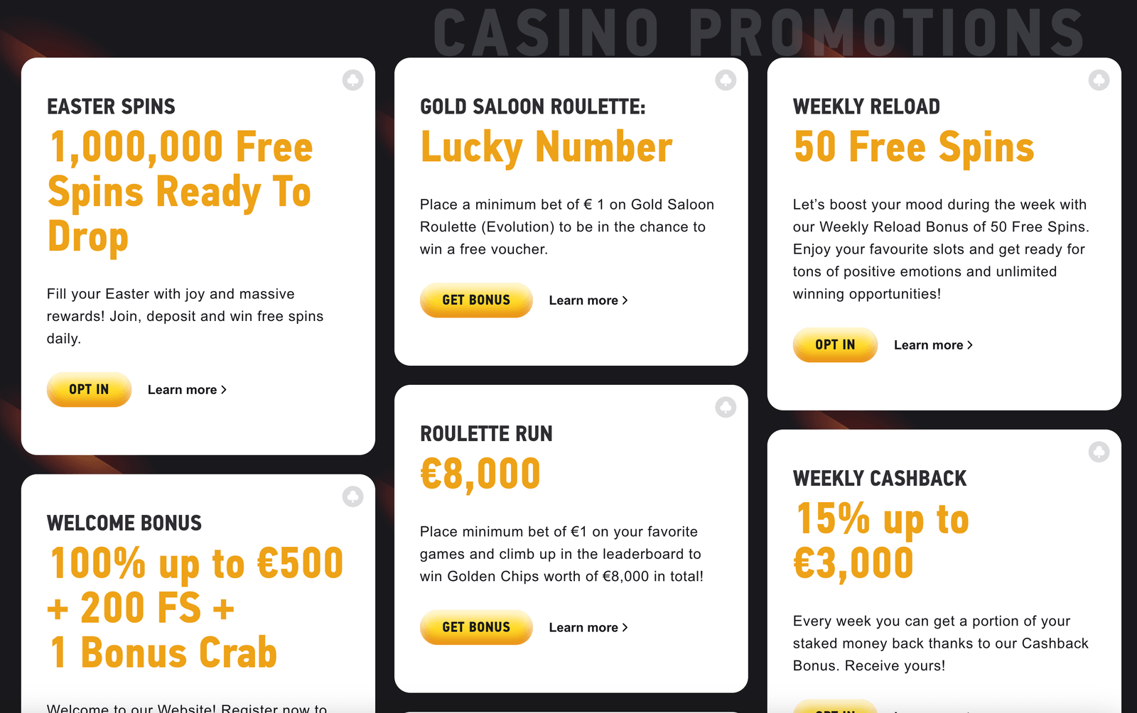 FezBet  casino bonuses