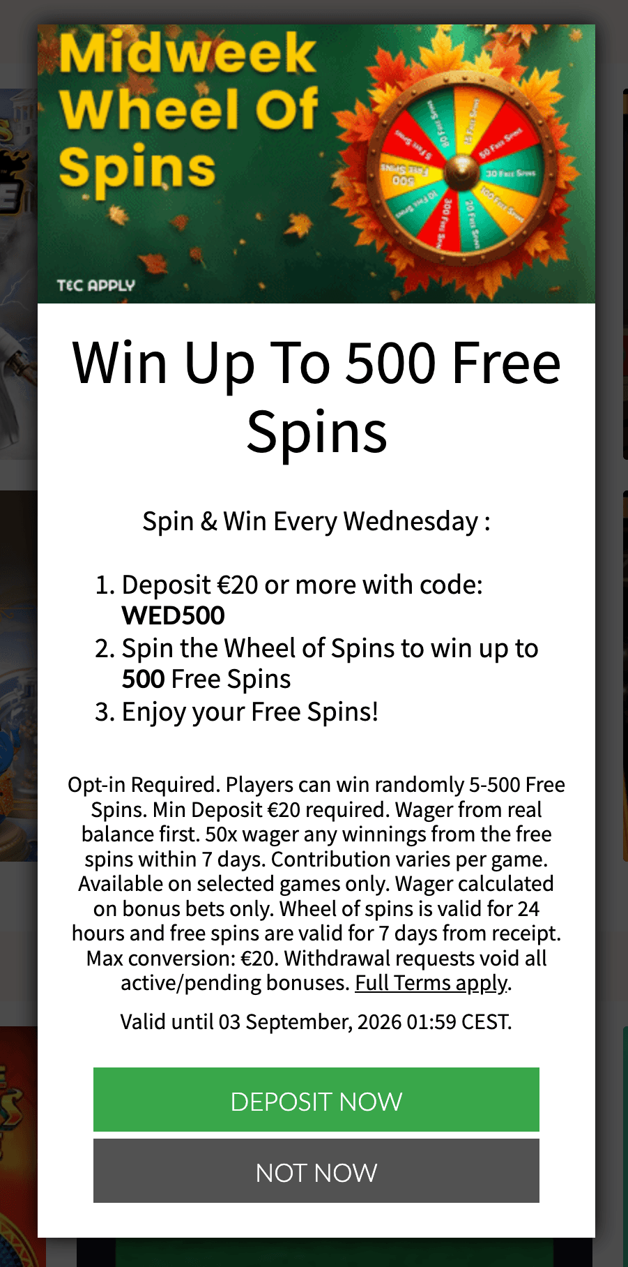 Fruity King bonus signup