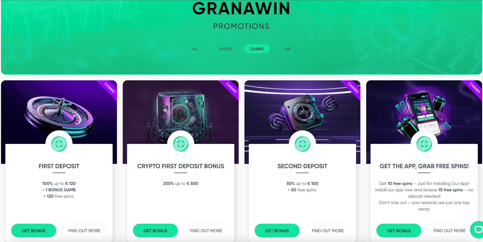 Granawin Casino casino bonuses