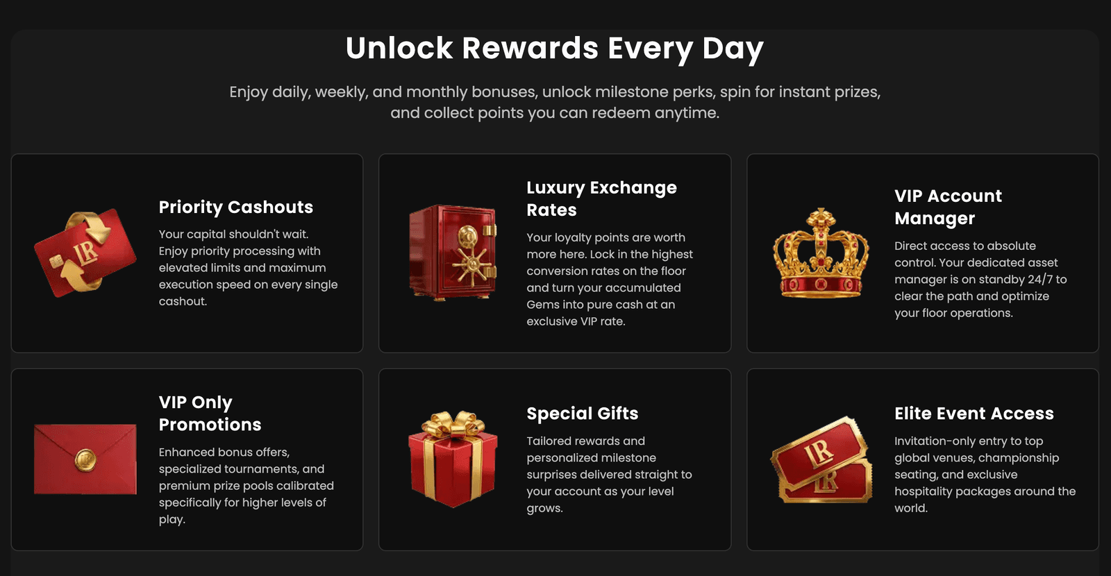 Lucky Rollers Casino rewards