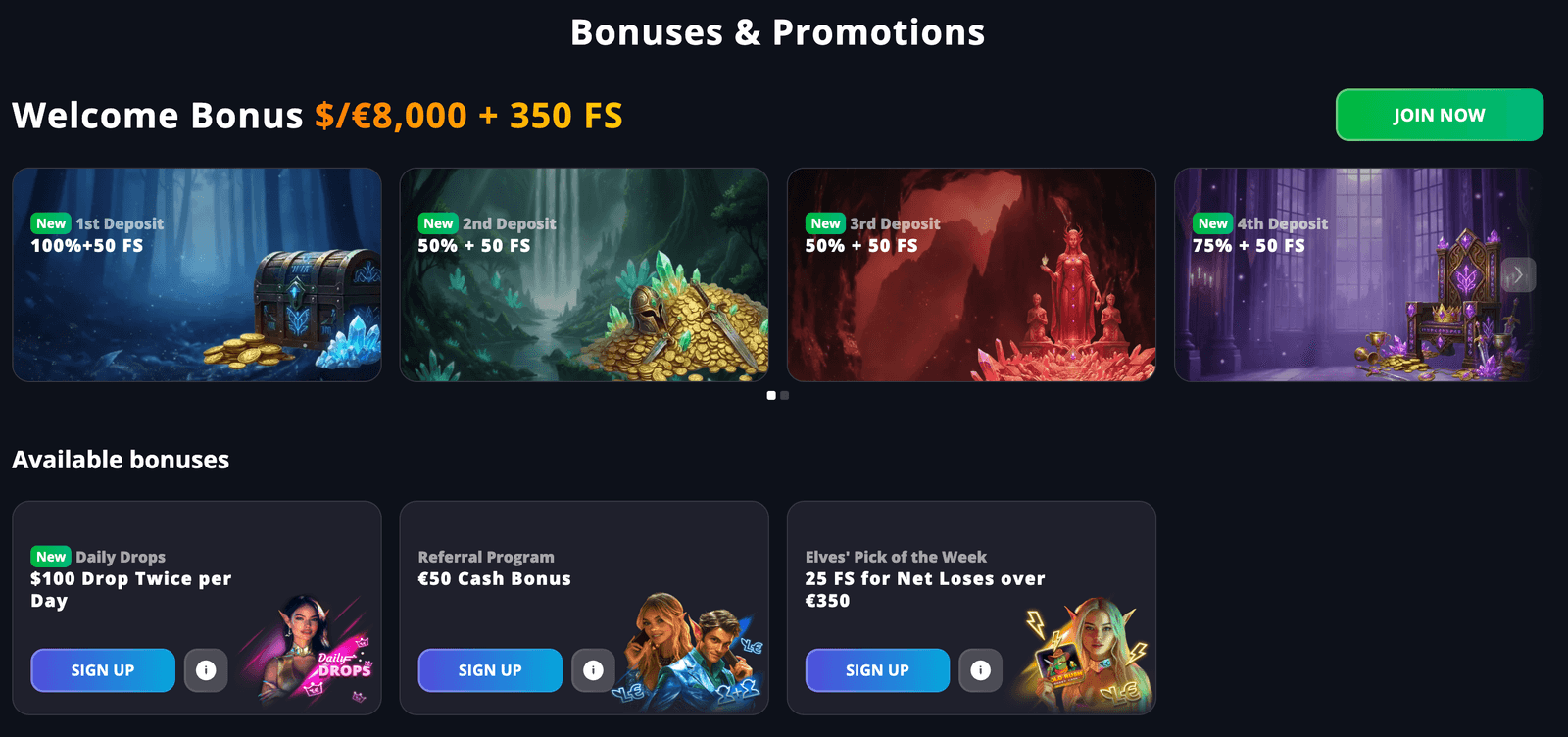 Luckyelf Casino casino online bonuses