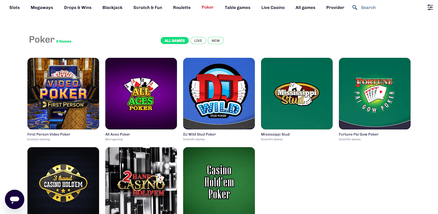 Lumi Casino poker