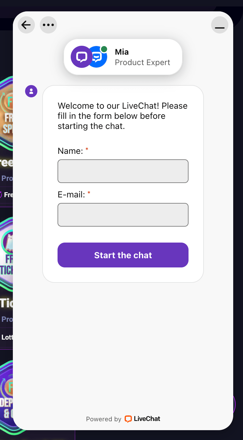 Metaspins Casino chat support