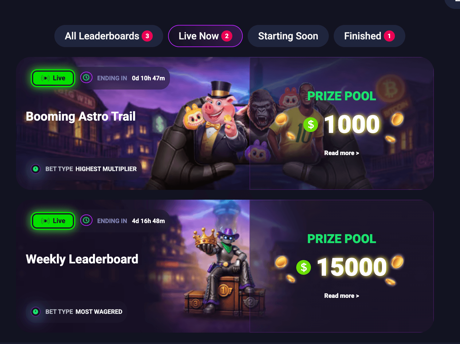 Metaspins Casino jackpots