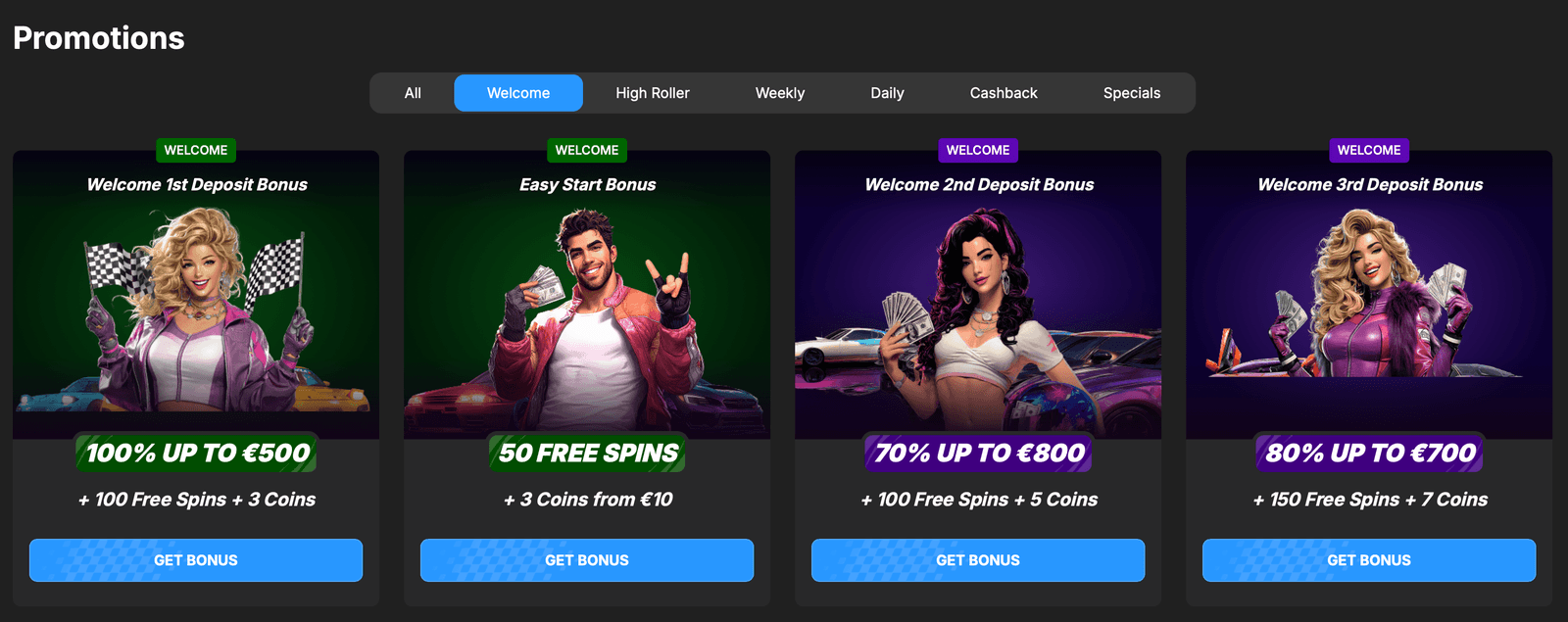 Needforspin Casino casino bonuses