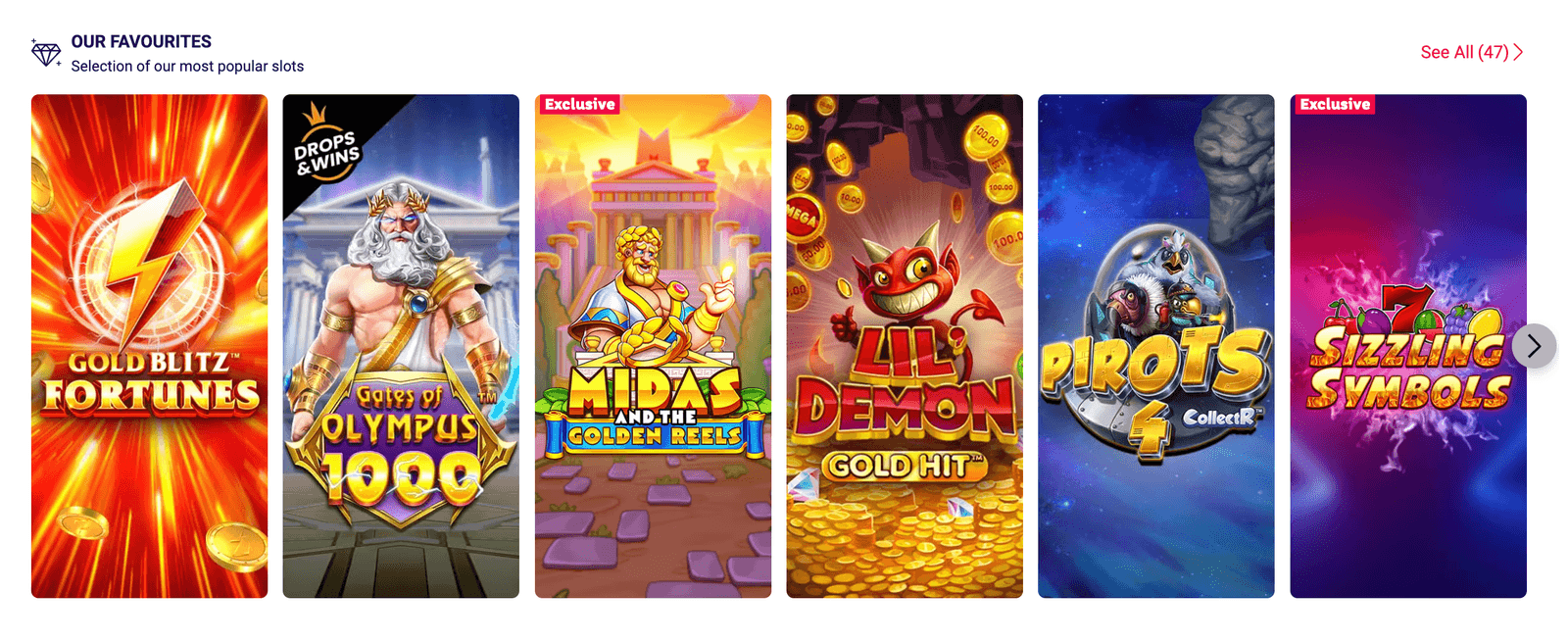 Party Casino top games