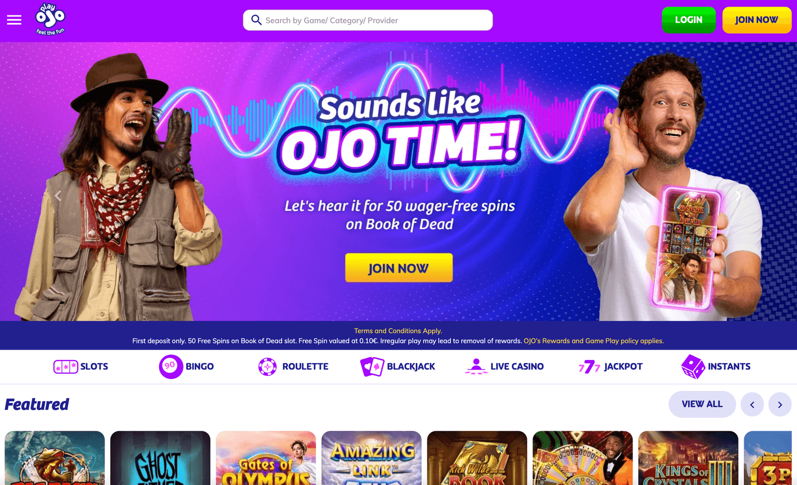 PlayOJO Casino casino online