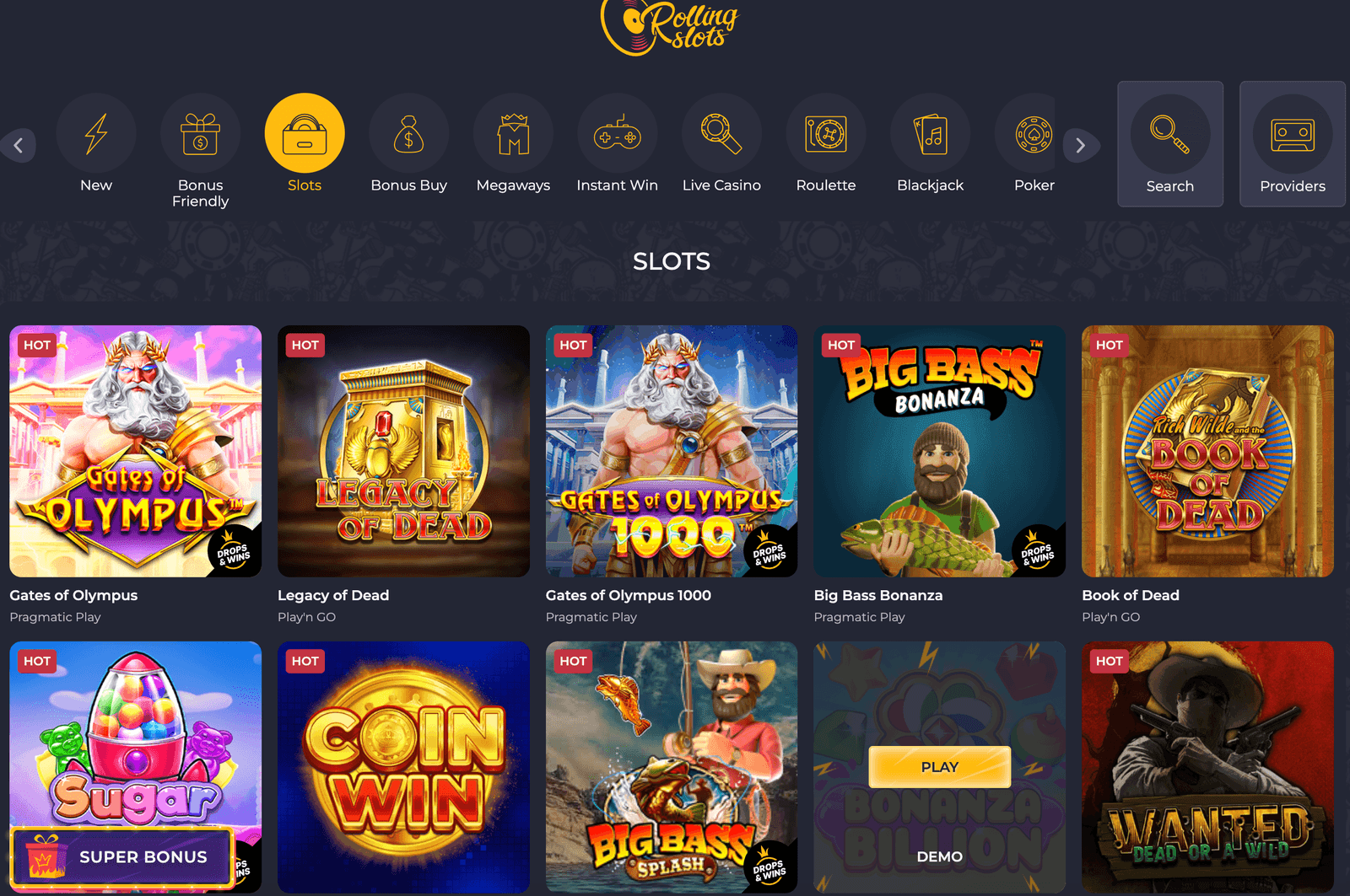 Rollingslots casino slots