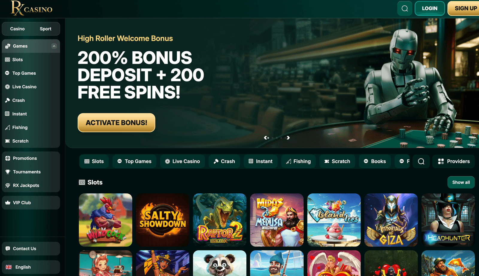 RX Casino online