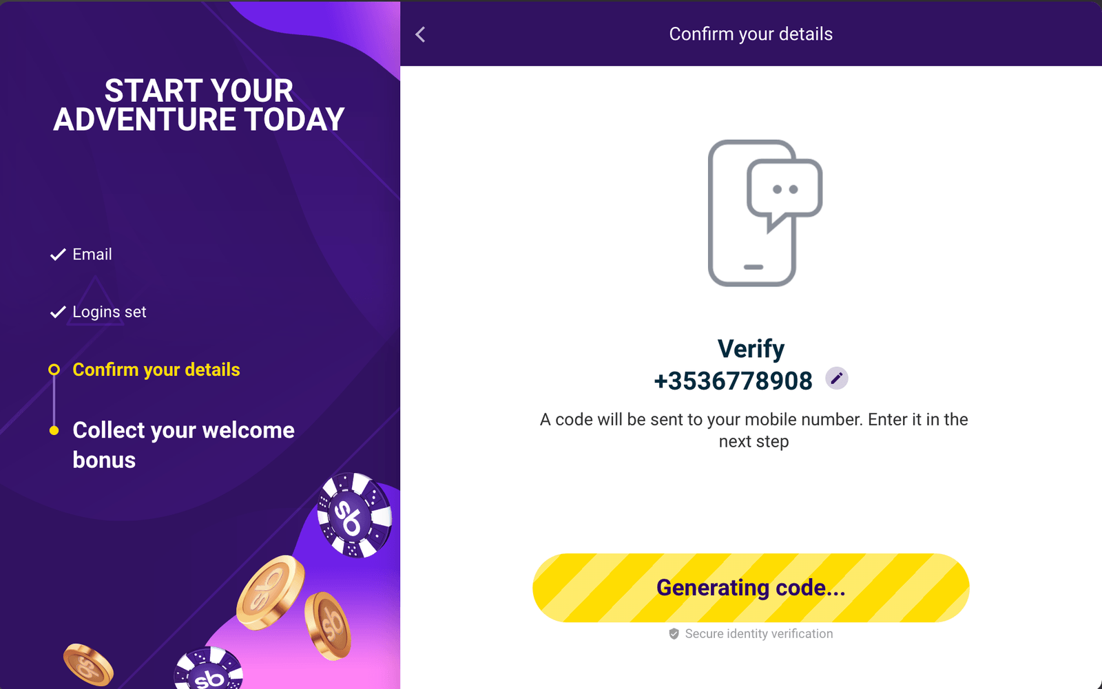 Slotbox verify number