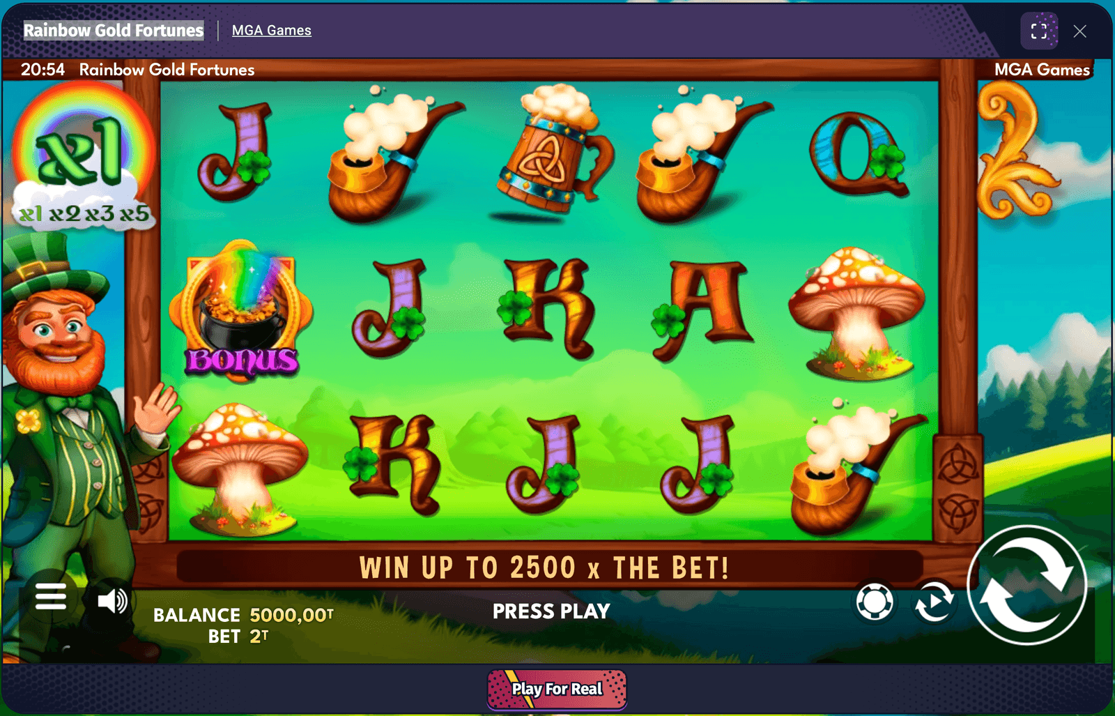 Spinlander Casino rainbow gold fortunes spinlander