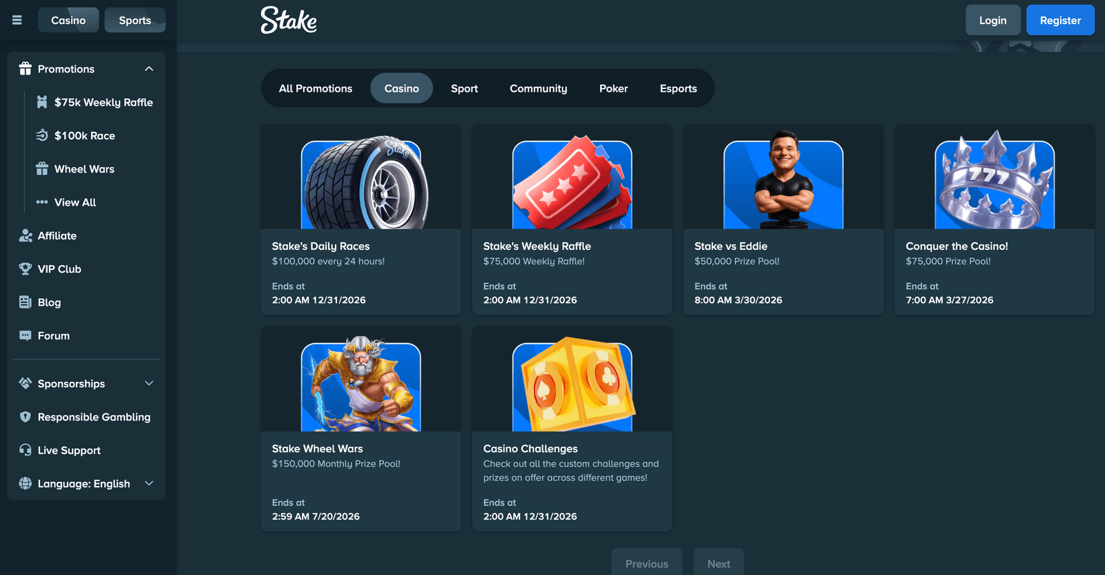 Stake casino bonuses
