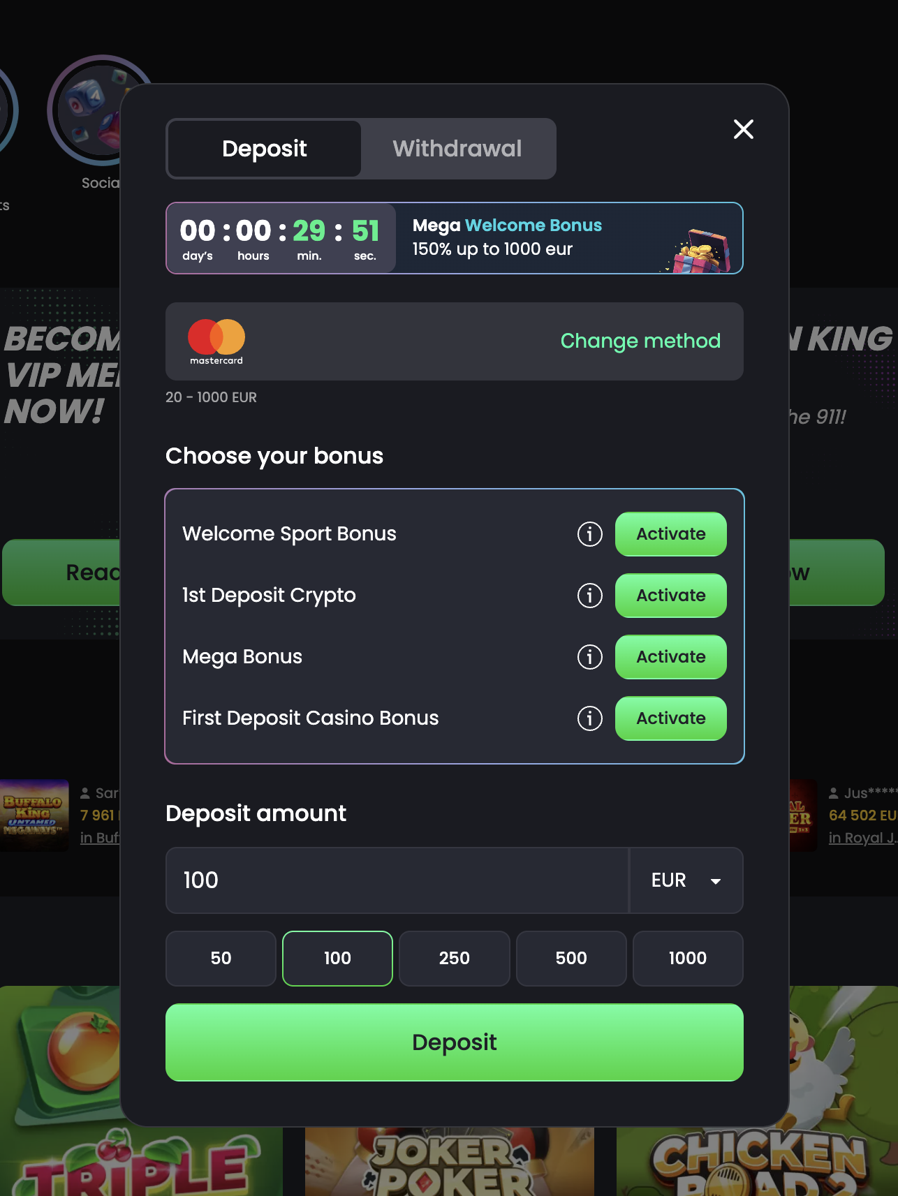 Tip-top bet signup welcome bonus