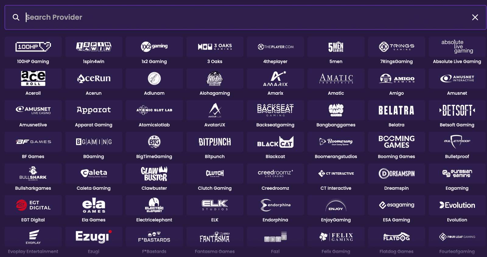 Vegasnow Casino casino providers