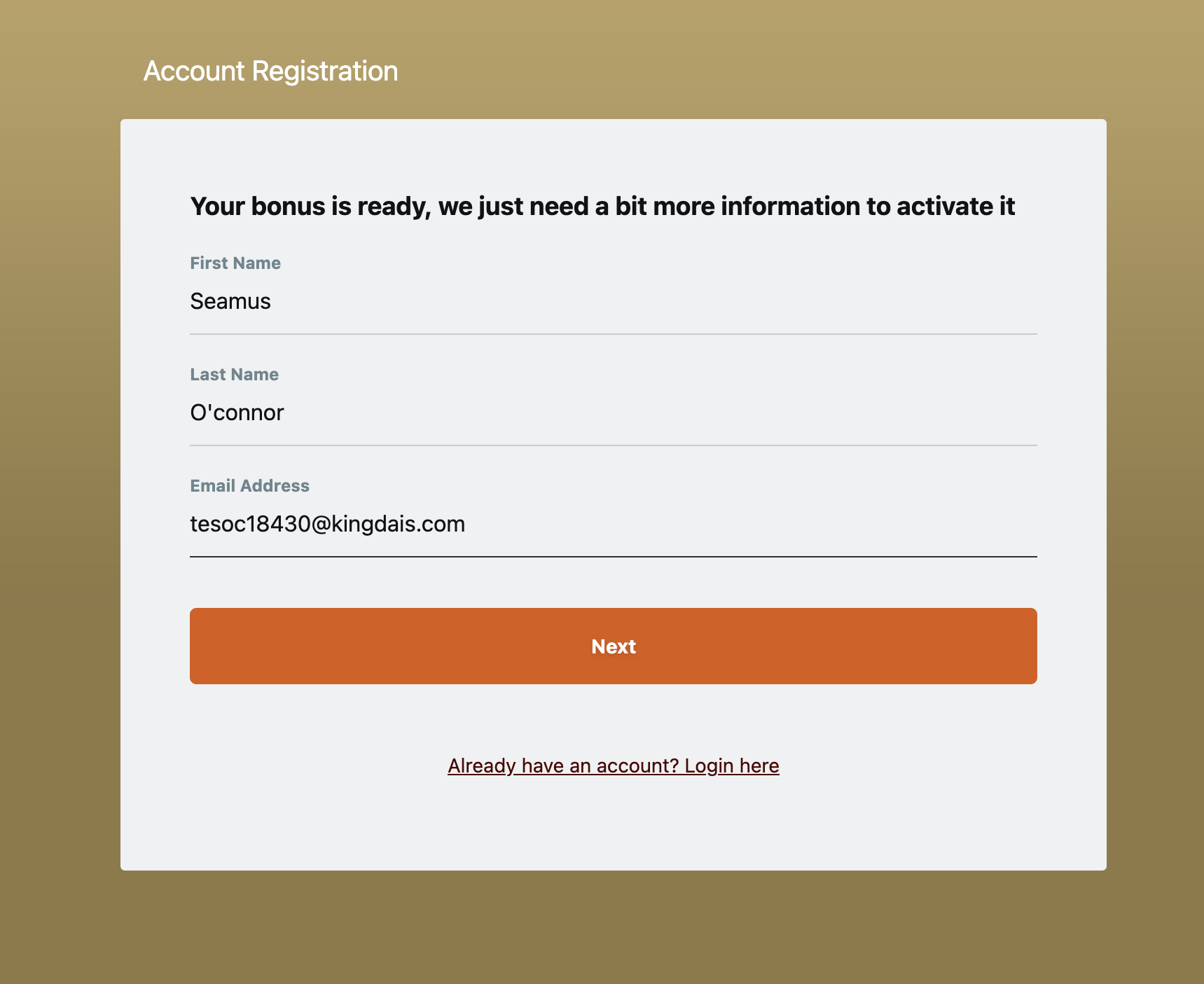 Villento Casino account refistration