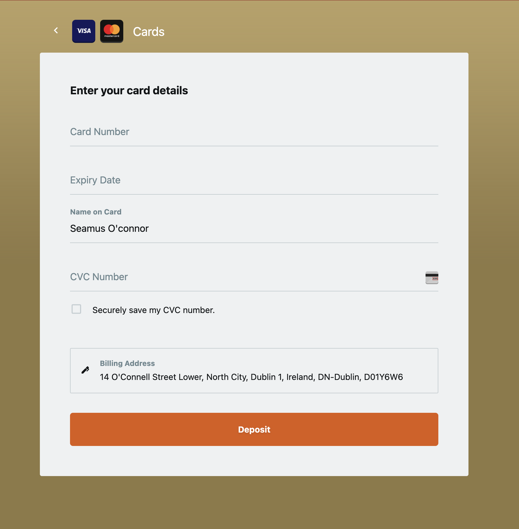 Villento debit card cashier