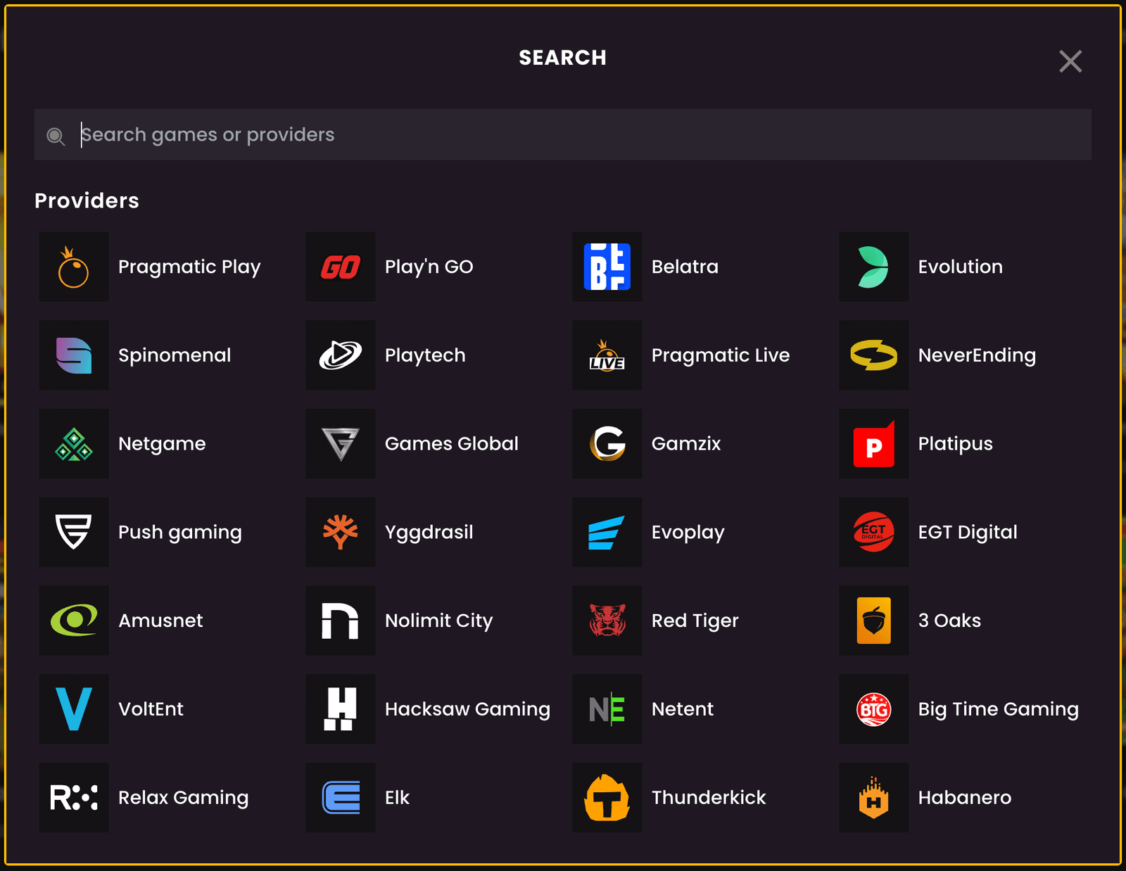 Wildtokyo Casino casino providers